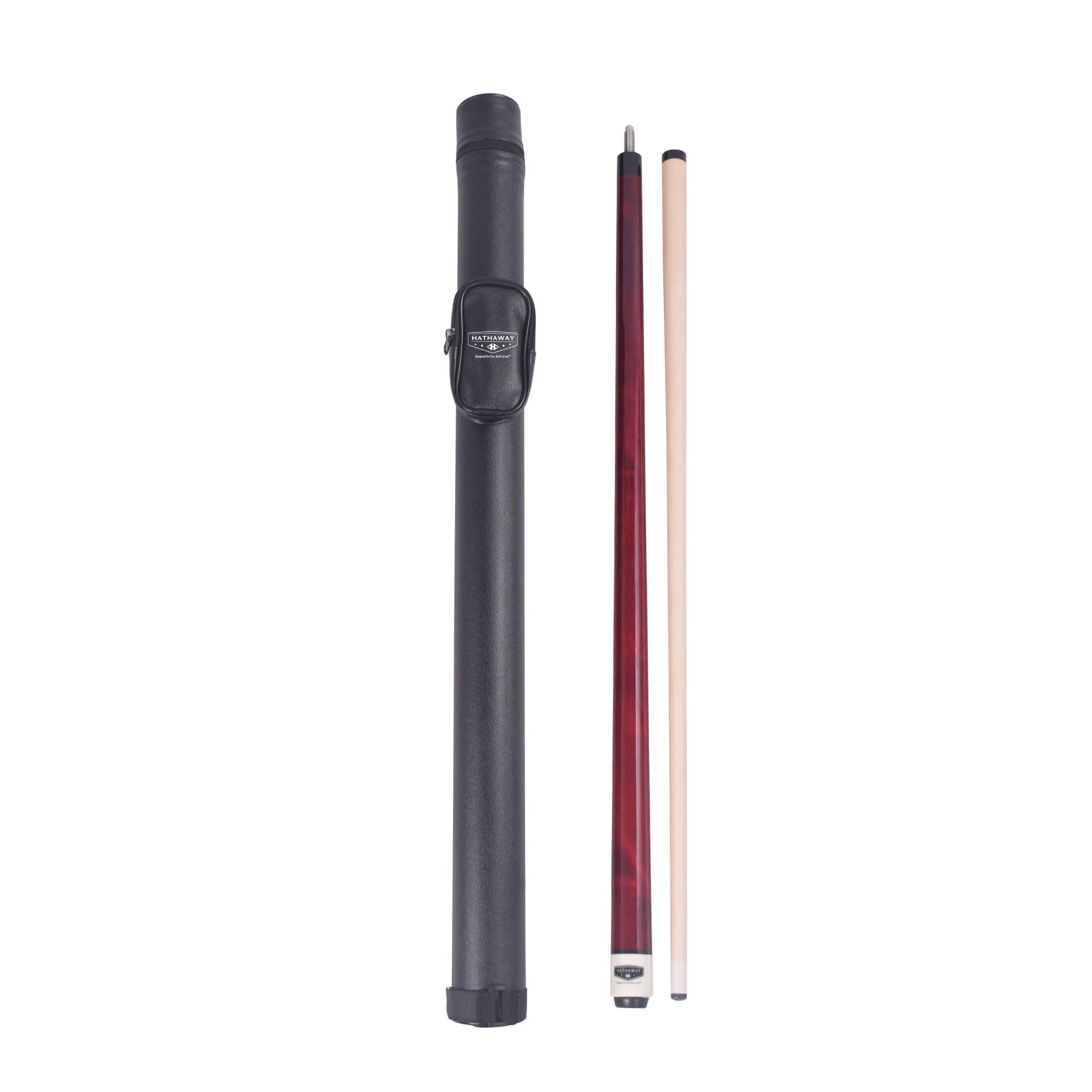 Conquest 58-in Maple Cue and Case Set - Red